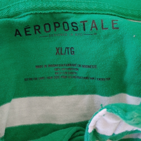 Men's Striped Aéropostale polo - Picture 3 of 4